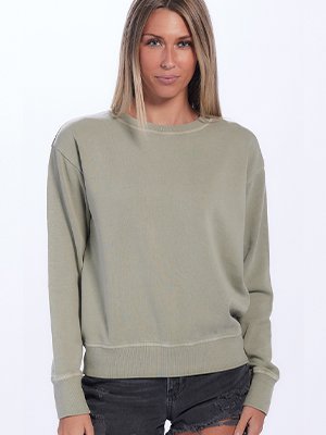 Garment Dyed Fleece Crew