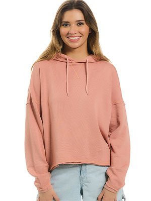 RAW EDGE FLEECE HOODIE