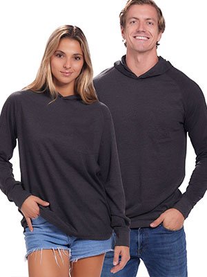 Heathered Hoodie Pocket Tee